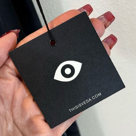 NWT Veda "Tropical" Long Flowing Nirvana Maxi Dark Cottagecore Dress Women's M - Picture 9 of 13